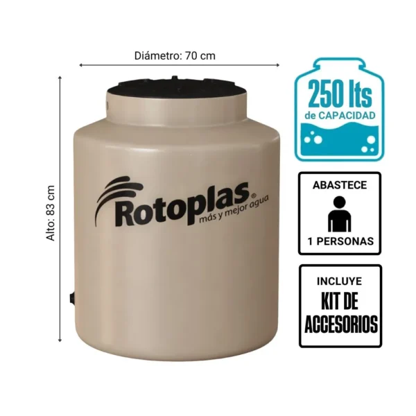Tanque 250L Arena Rotoplas