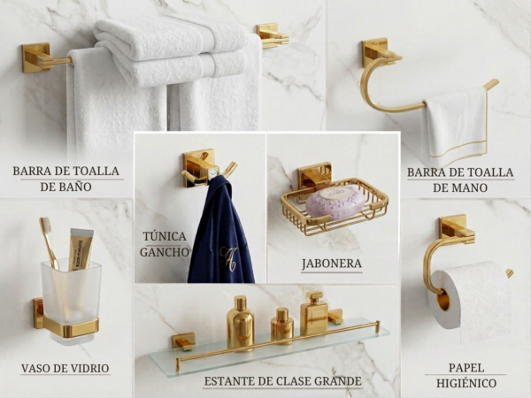 Juego de Accesorios de Baño de 7 Piezas