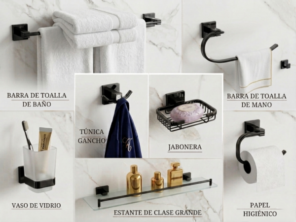Juego de Accesorios de Baño de 7 Piezas