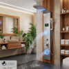 Panel de Columna de Ducha con Hidromasaje LED de Acero Inoxidable