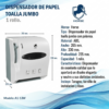 Dispensador de Papel Toalla Jumbo con Palanca