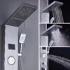 Panel de Columna de Ducha con Hidromasaje LED de Acero Inoxidable