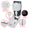 Dispensador de Jabón Líquido Manual de 1 Litro en Plástico ABS de la marca Horse