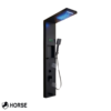 Panel de Columna de Ducha Hidromasaje LED Negro Mate – Horse
