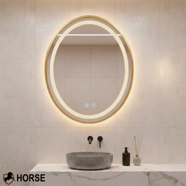 Espejo LED con ANTIEMPAÑO – Modelo LISBOA GOLD