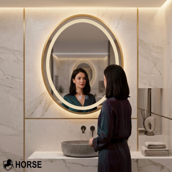 Espejo LED con ANTIEMPAÑO – Modelo LISBOA GOLD