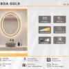 Espejo LED con ANTIEMPAÑO – Modelo LISBOA GOLD