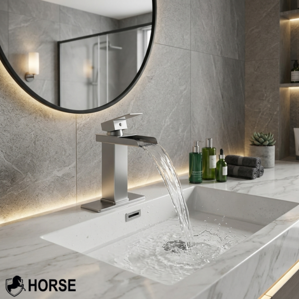 Grifo Monomando Alto para Lavatorio de Baño HORSE