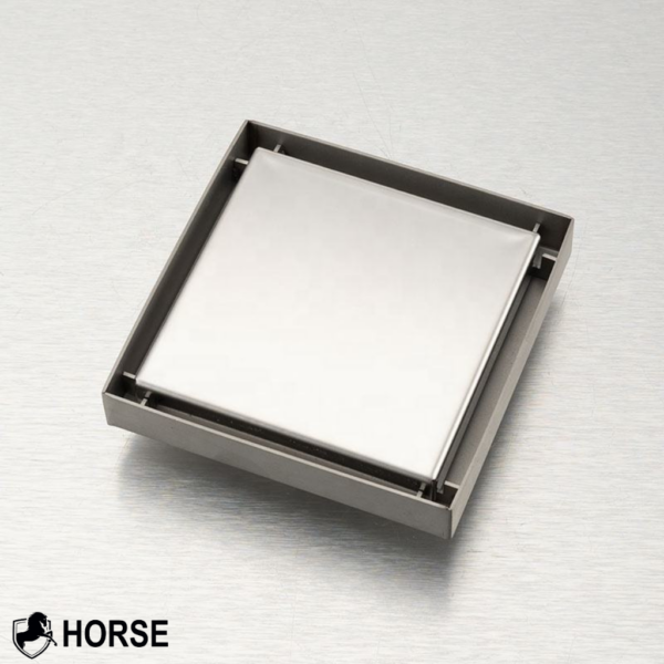 Z-Desagüe de Piso Cuadrado de Acero Inoxidable 10 × 10 cm